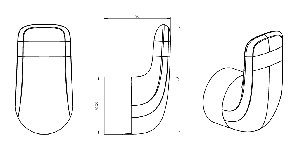 Berlin Robe Hook Chrome - Image 2