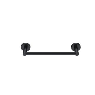 Rund Single Towel Rail 250mm Matte Black