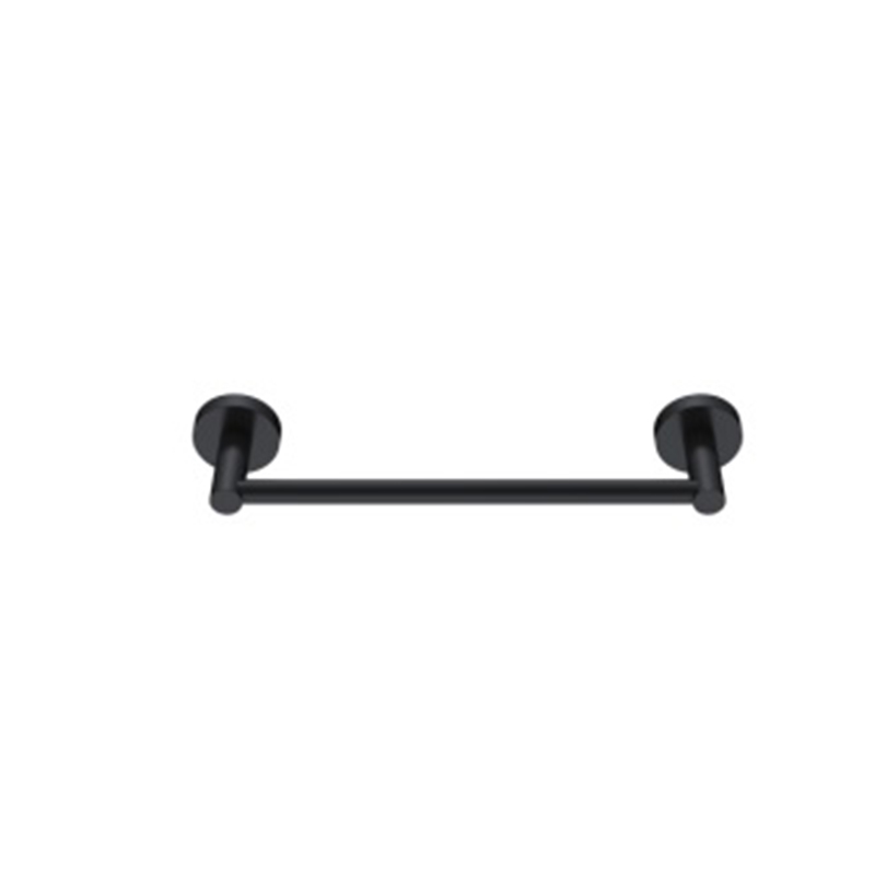 Rund Single Towel Rail 250mm Matte Black