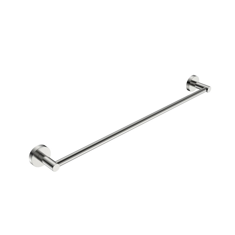 Rund Single Towel Rail 250mm Brushed Nickel