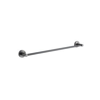 Rund Single Towel Rail 600mm Brushed Gun Metal
