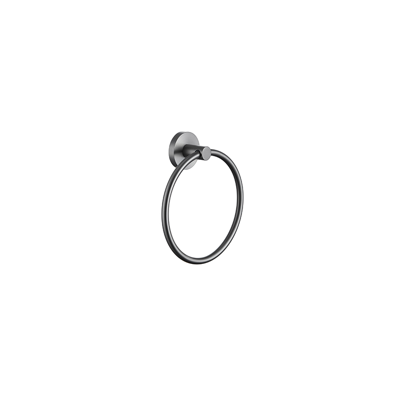 Rund Towel Ring Brushed Gun Metal