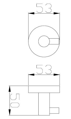 Rund Robe Hook Chrome - Image 2