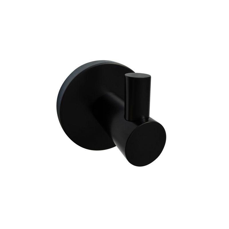 Rund Robe Hook Matte Black