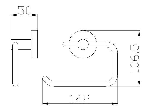 Rund Toilet Paper Holder Chrome - Image 2