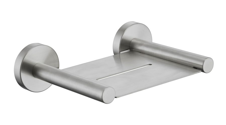 Rund Metal Soap Tray Brushed Nickel - Image 2