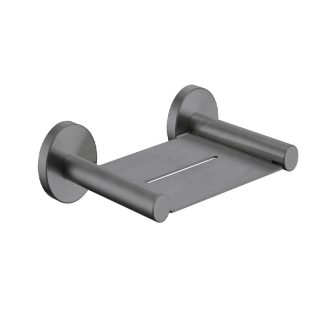Rund Metal Soap Tray Brushed Gun Metal