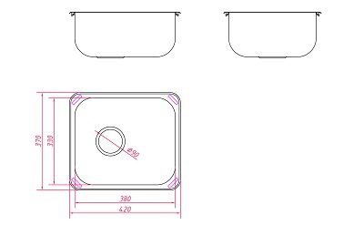 Stainless Steel Kitchen / Laundry Sink 26L - Image 2