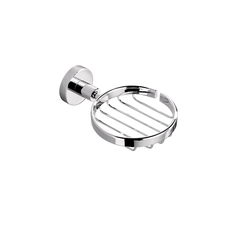 Rund Metal Soap Basket Chrome