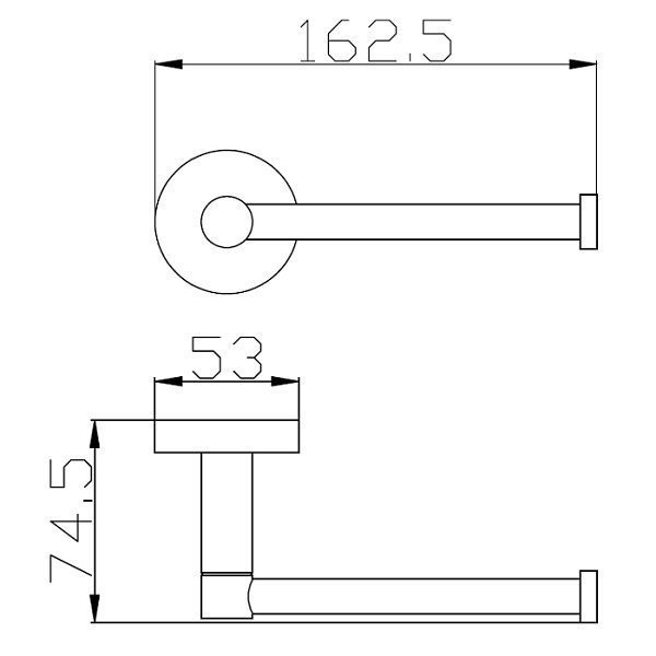 Rund Toilet Roll Holder Brushed Gun Metal - Image 2
