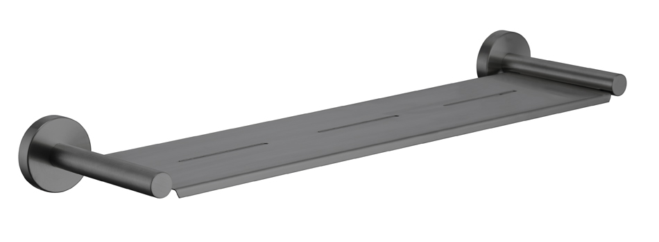 Rund Shower Shelf Brushed Gun Metal