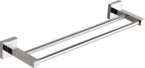 Eckig Square Double Towel Rail 750mm Chrome