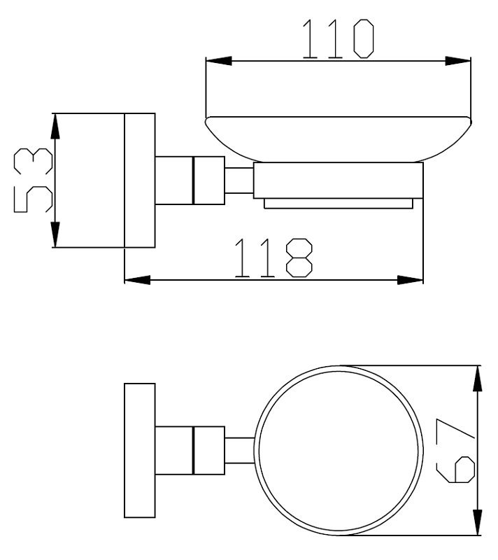 Eckig Soap Dish Chrome - Image 2