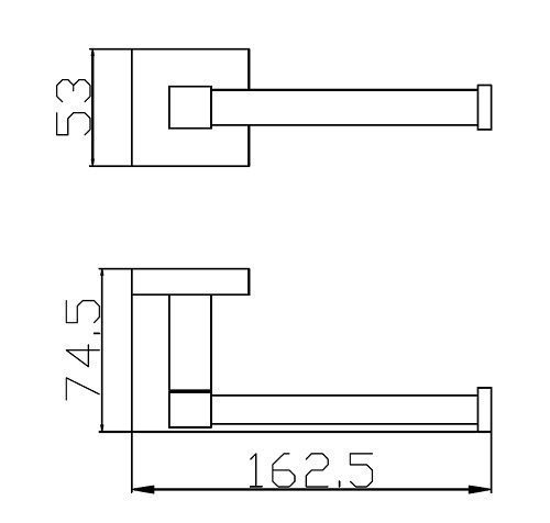 Eckig Toilet Paper Holder Chrome - Image 2