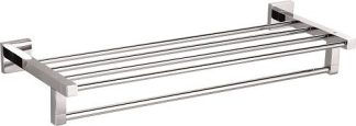 SQUARE BATH TOWEL RACK CHROME 600MM