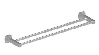 Luxus Double Towel Rail Brushed Nickel 600mm