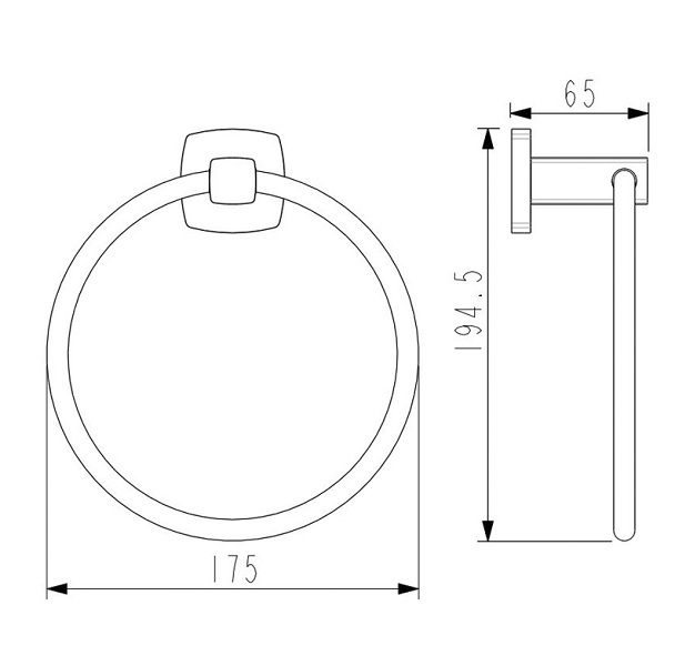 Luxus Towel Ring Brushed Nickel - Image 2