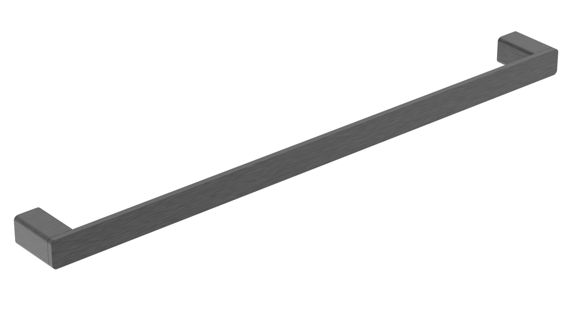 Kasten Single Towel Rail 800mm Brushed Gun Metal