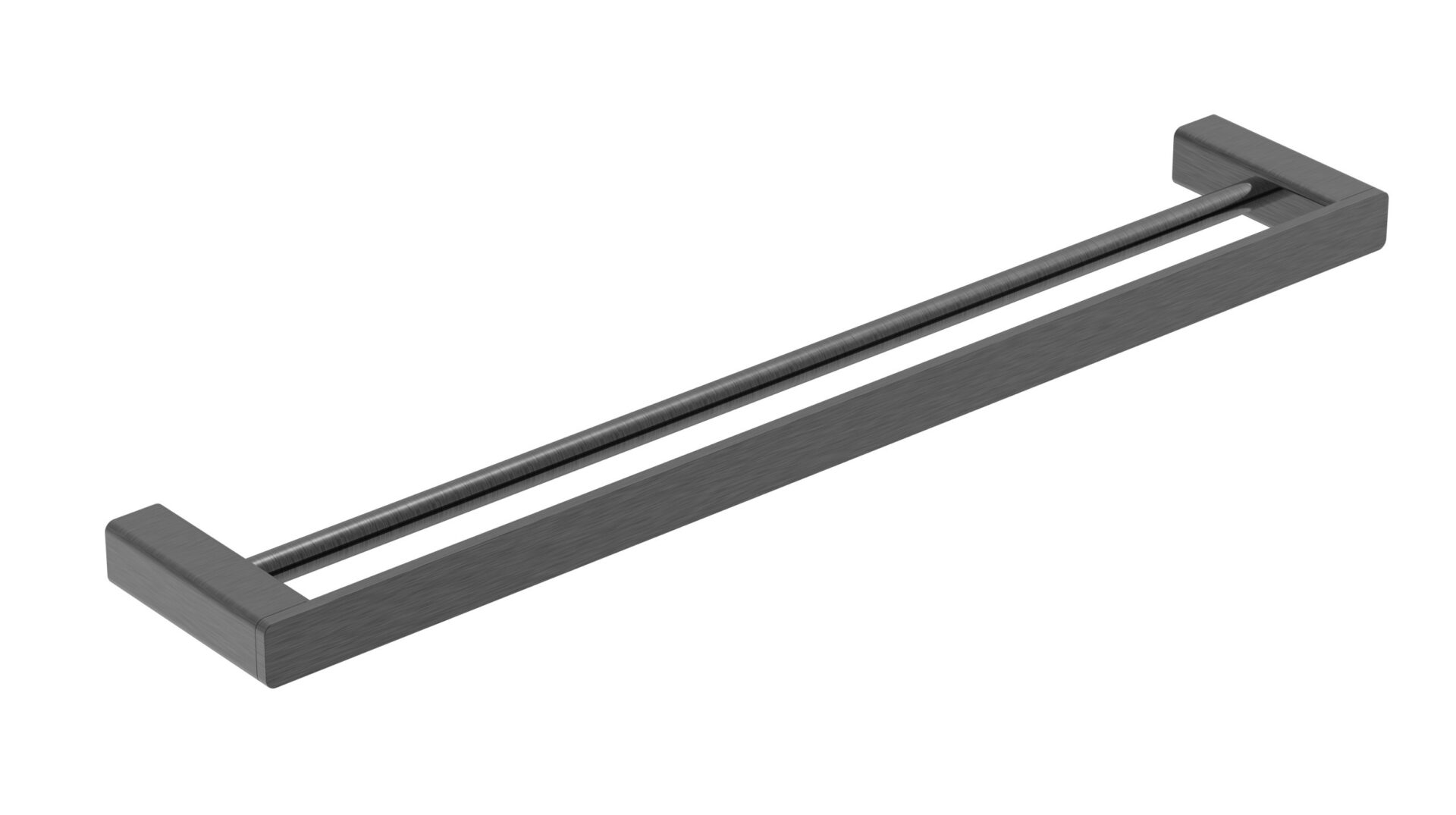 Kasten Double Towel Rail 800mm Brushed Gun Metal