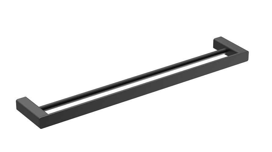 Kasten Double Towel Rail 600mm Matte Black