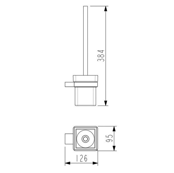 Kasten Toilet Brush Holder Chrome - Image 2