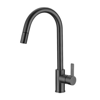 Morgan Rund Pull Out Sink Mixer Brushed Gun Metal