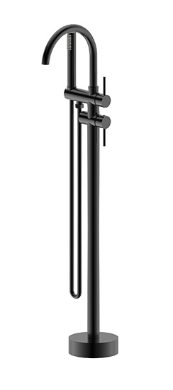 Rund Bath Mixer with Hand Shower Matte Black