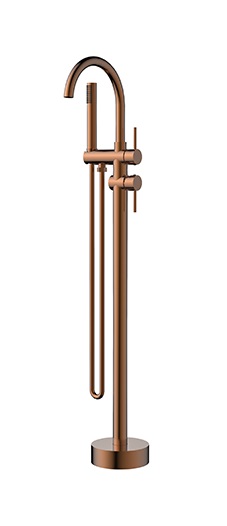 Rund Bath Mixer with Hand Shower Brushed Bronze