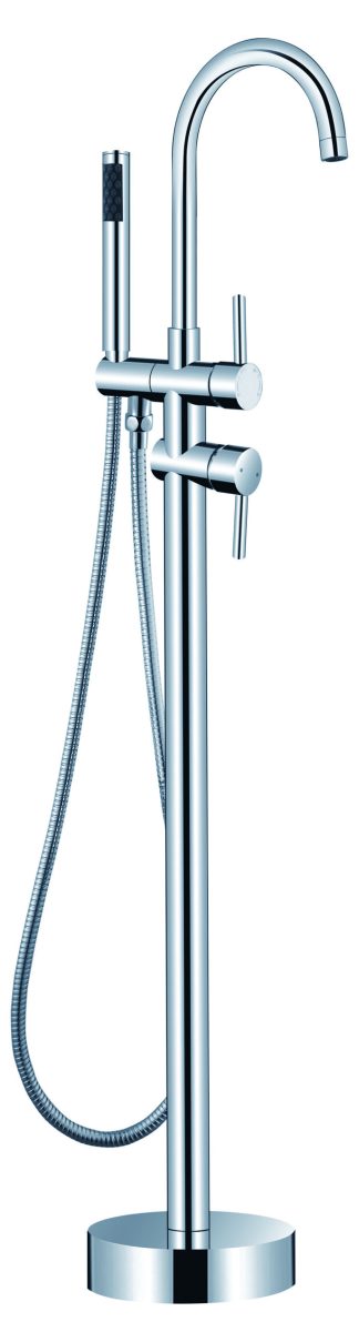 Rund Bath Mixer with Hand Shower Chrome