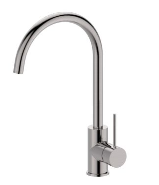 Morgan Rund Gooseneck Sink Mixer Brushed Nickel