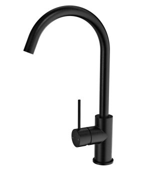 Morgan Rund Gooseneck Sink Mixer Brushed Gun Metal