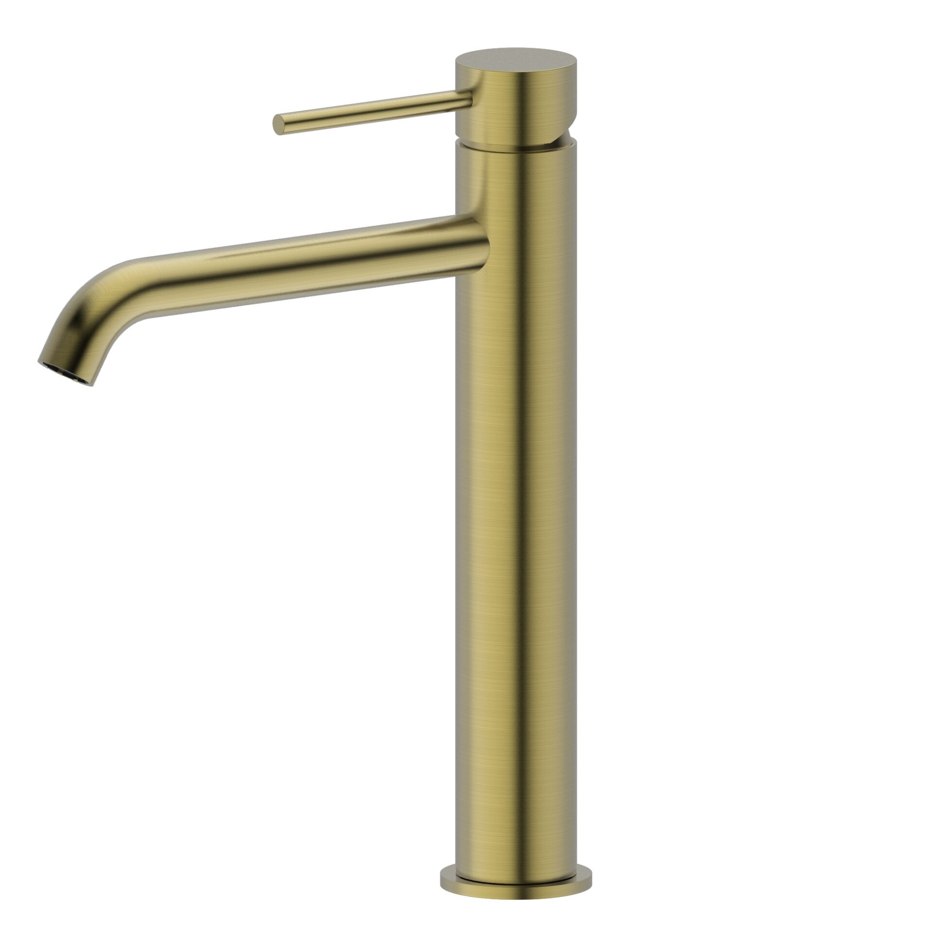 Morgan Rund Tall Basin Mixer Brushed Gold