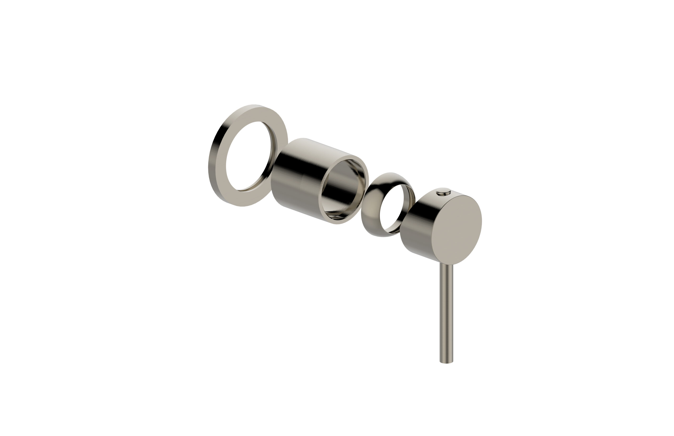 Morgan Rund Shower Bath Mixer Brushed Nickel - Image 2