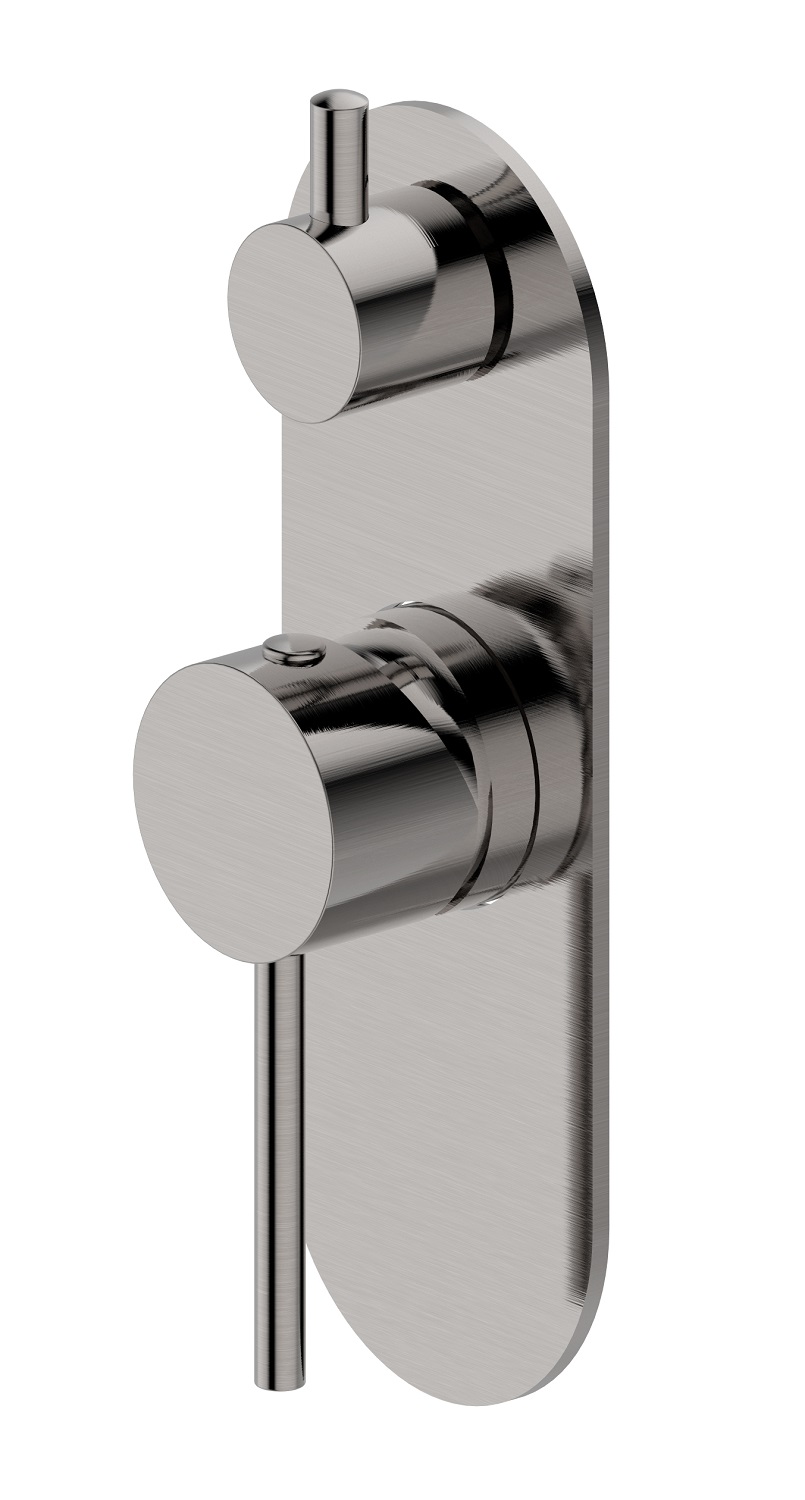Morgan Rund Wall Diverter Mixer Brushed Nickel