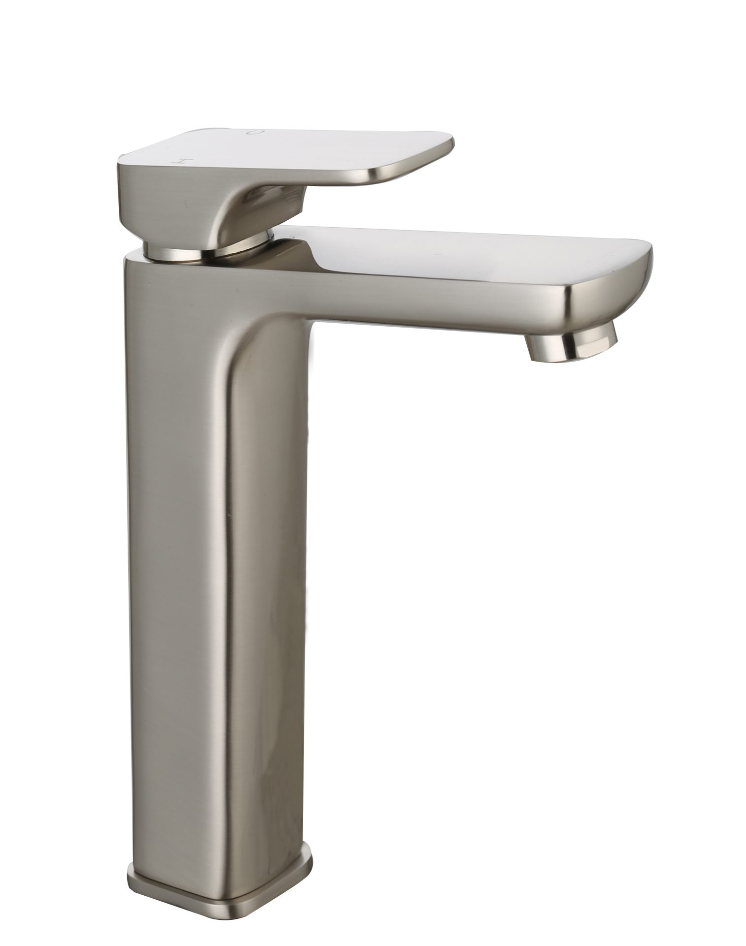 Kompakt Eckig Tower Basin Mixer Brushed Nickel