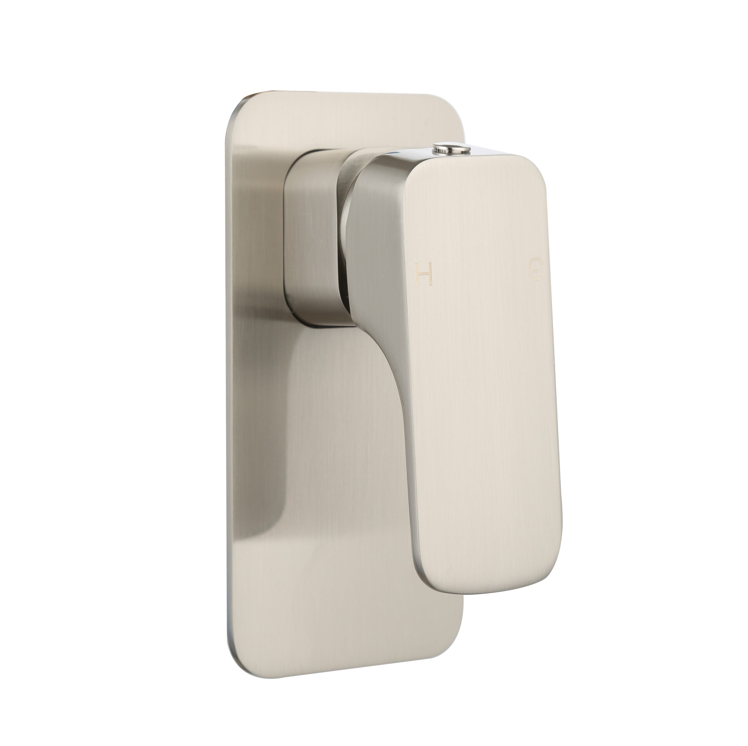 Kompakt Eckig Shower Mixer Brushed Nickel