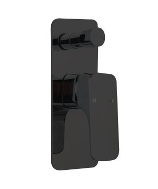Kompakt Eckig Shower Diverter Mixer Matte Black