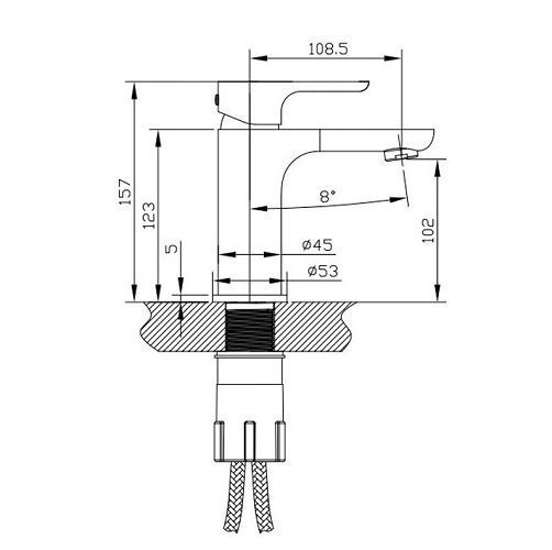 Luxus Basin Mixer Chrome - Image 2
