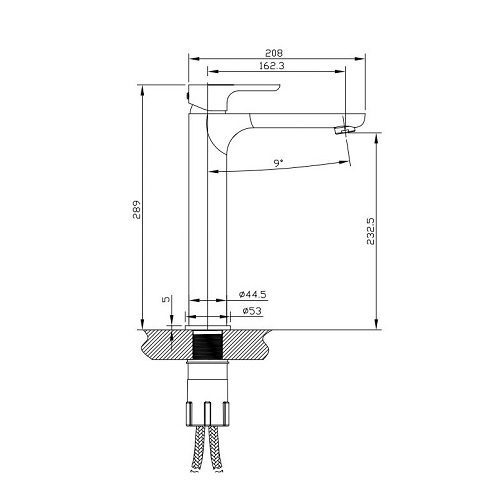 Luxus Tower Basin Mixer Chrome - Image 2