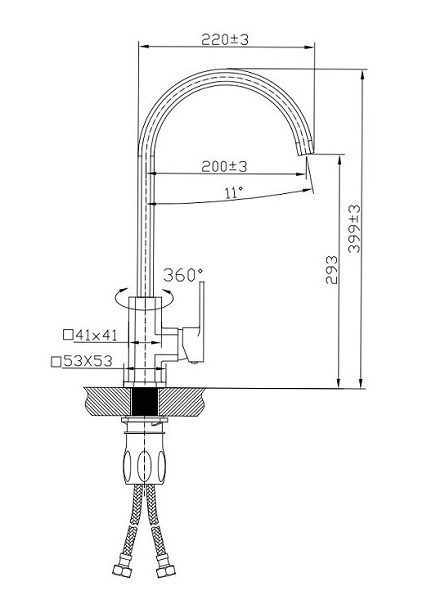 Kasten Gooseneck Sink Mixer Chrome - Image 2