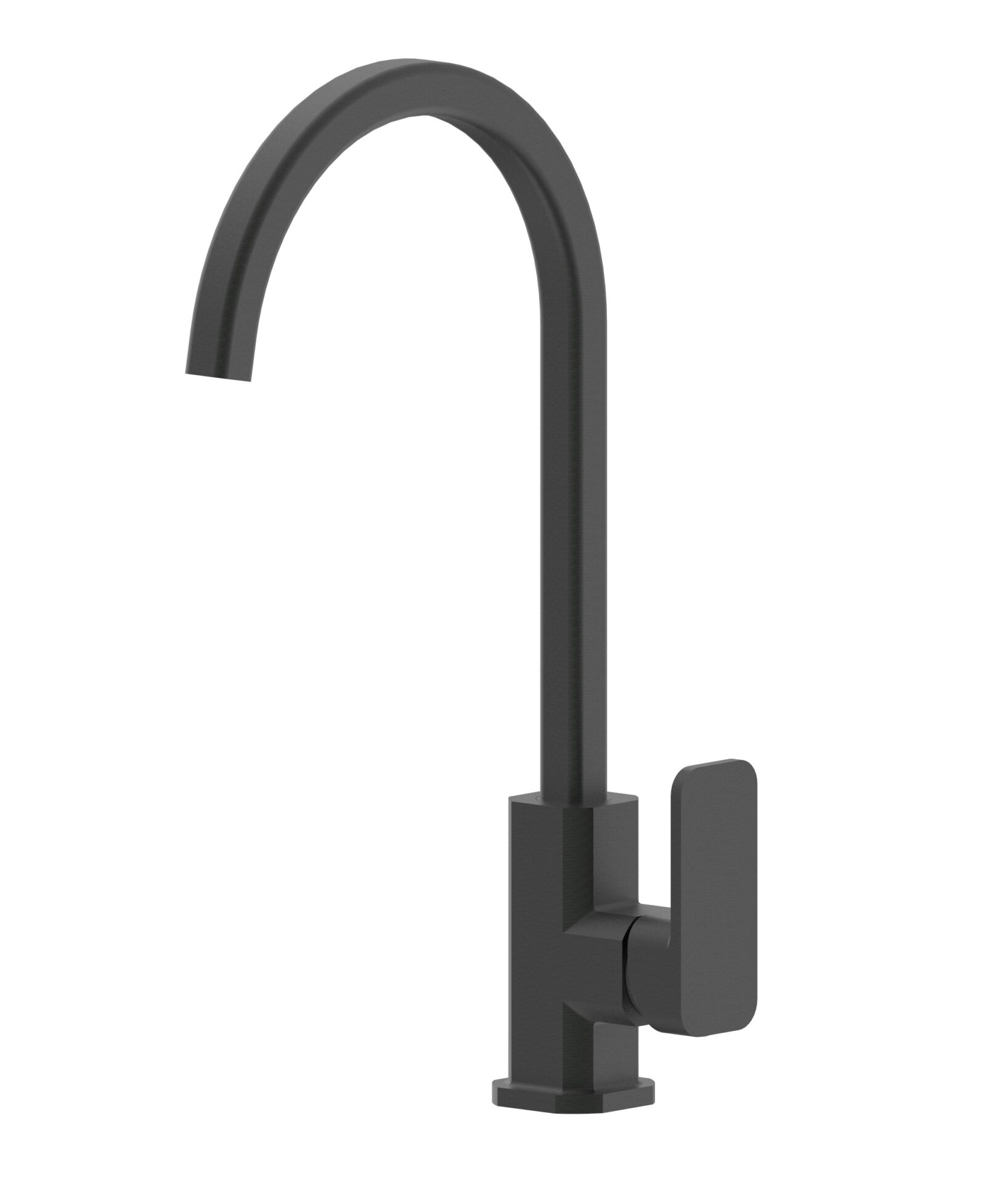 Kasten Gooseneck Sink Mixer Brushed Gun Metal