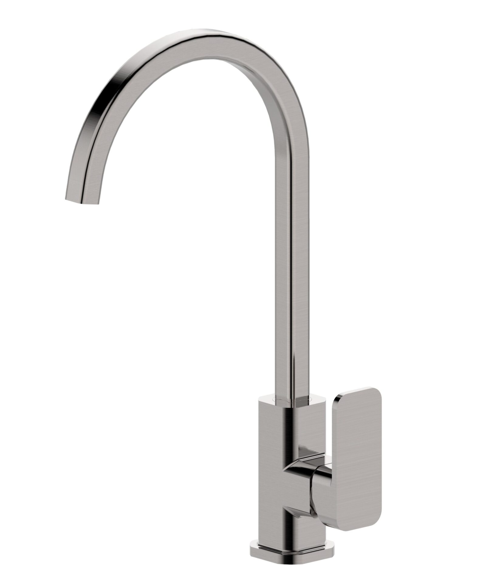 Kasten Gooseneck Sink Mixer Brushed Nickel