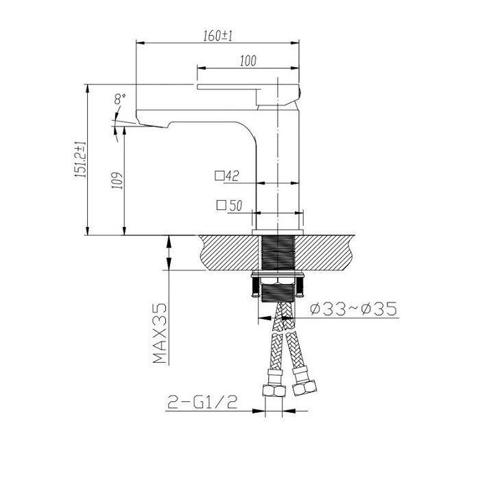 Kasten Basin Mixer Matte Black - Image 2