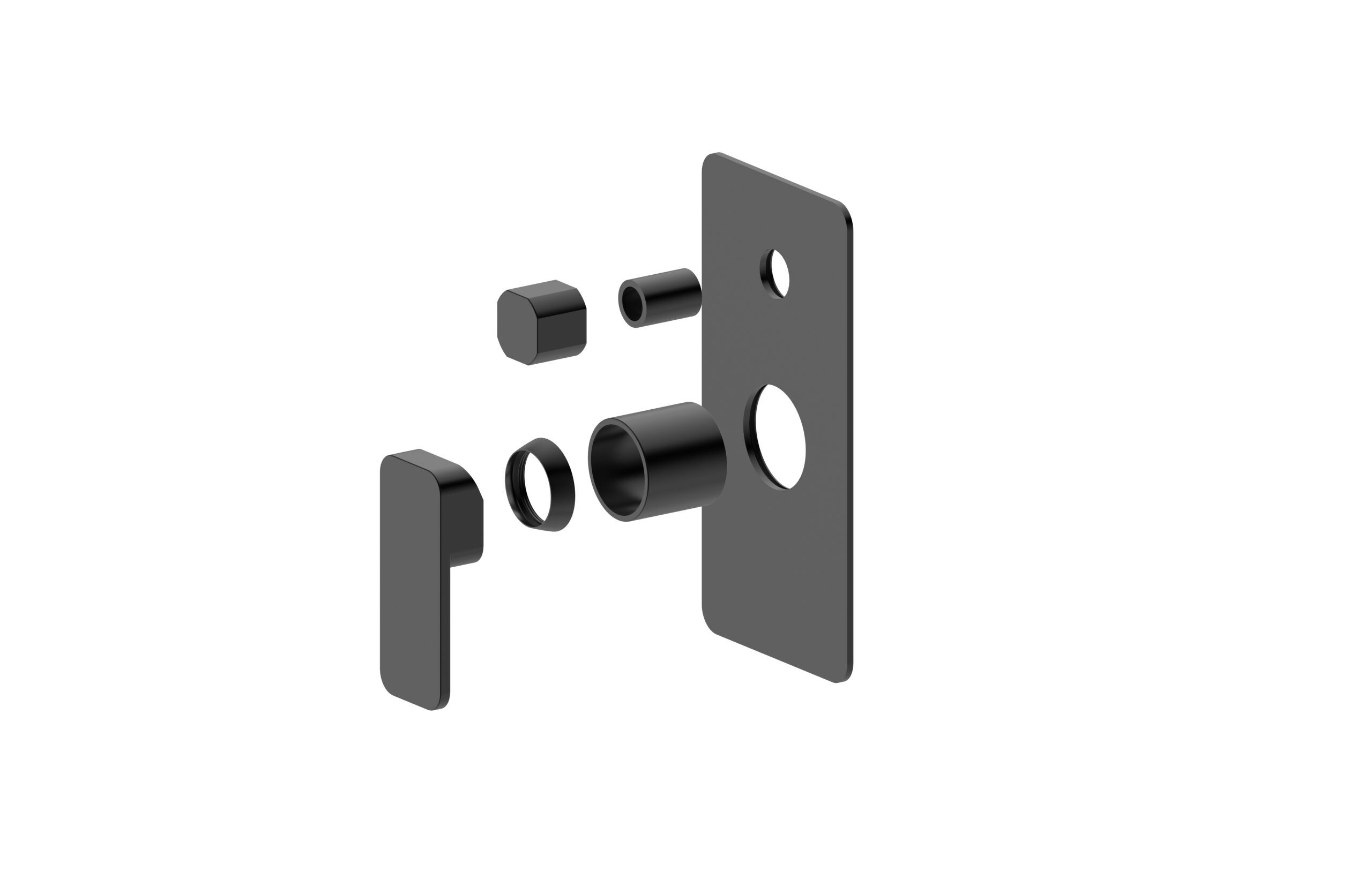 Kasten Diverter Shower Mixer Matte Black - Image 2