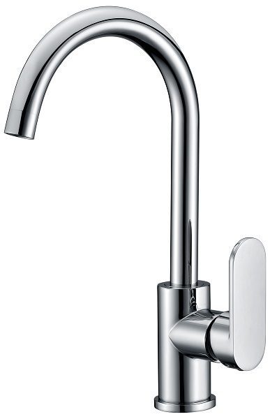 Oval Gooseneck Sink Mixer Chrome
