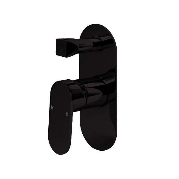 Oval Curve Diverter Shower Mixer Matte Black