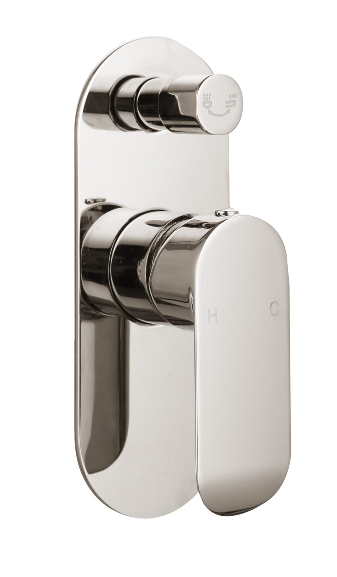 Oval Diverter Shower Mixer Brushed Nickel