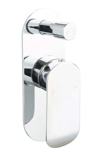 Oval Curve Diverter Shower Mixer Chrome