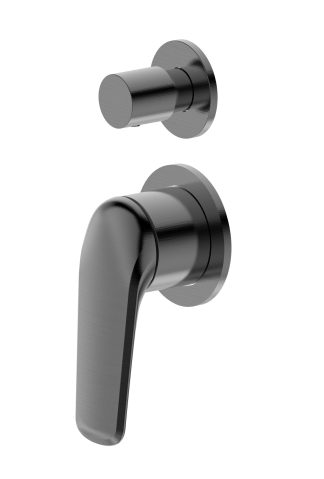 Berlin Wall Diverter Mixer Brushed Gun Metal