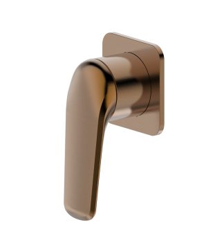Berlin Square Wall Mixer Brushed Bronze